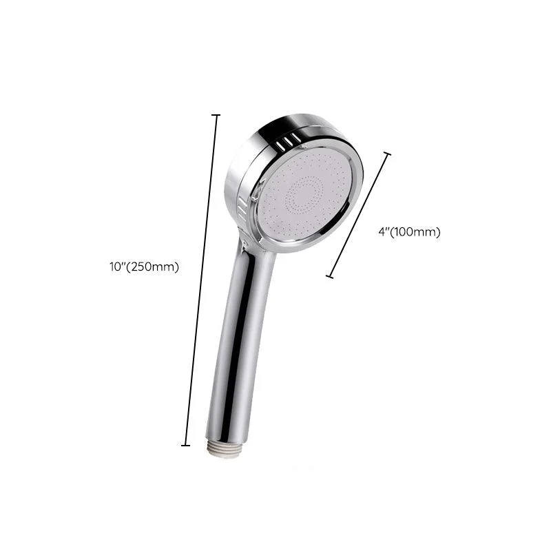 Modern Handheld Shower Head 5-Spray Patterns Chrome Round Wall-Mount Shower Head -Bathlova