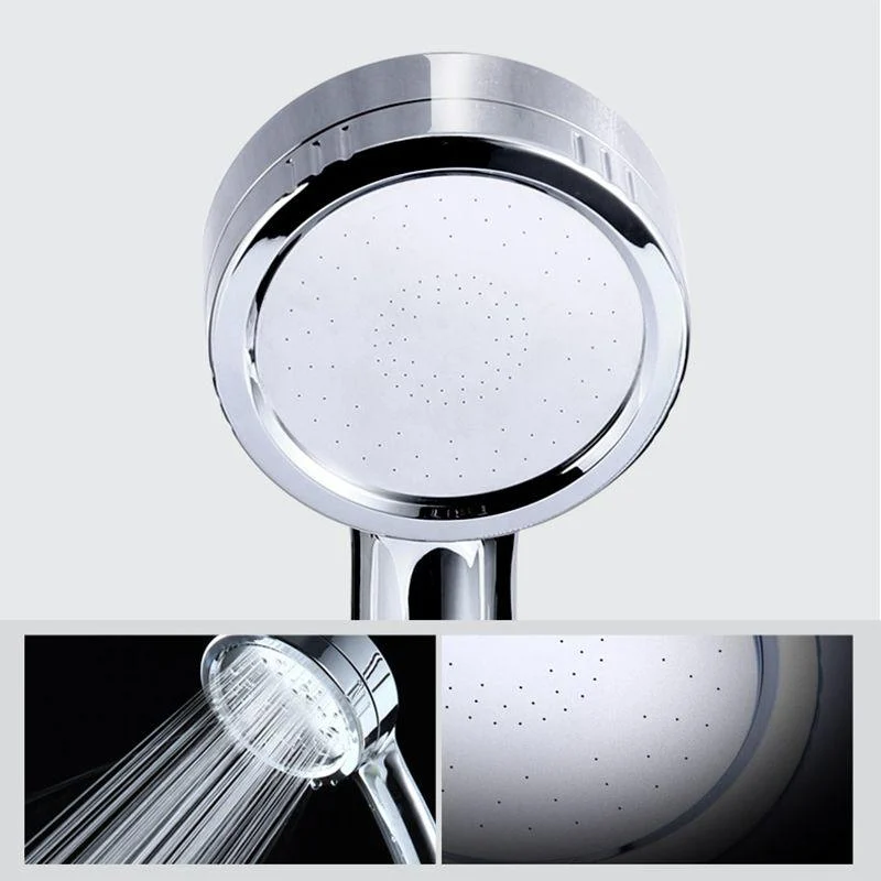 Modern Handheld Shower Head 5-Spray Patterns Chrome Round Wall-Mount Shower Head -Bathlova