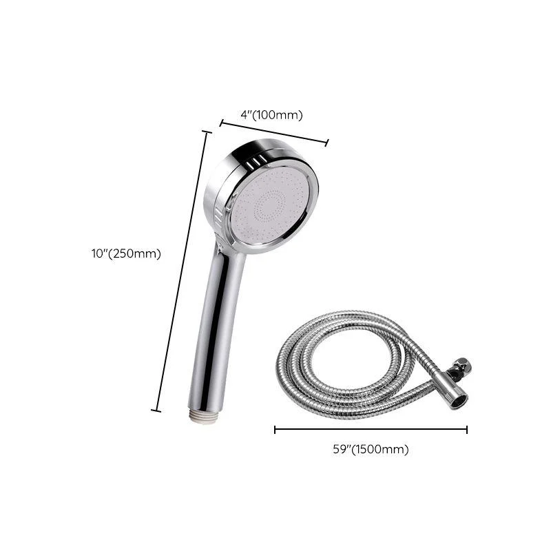 Modern Handheld Shower Head 5-Spray Patterns Chrome Round Wall-Mount Shower Head -Bathlova