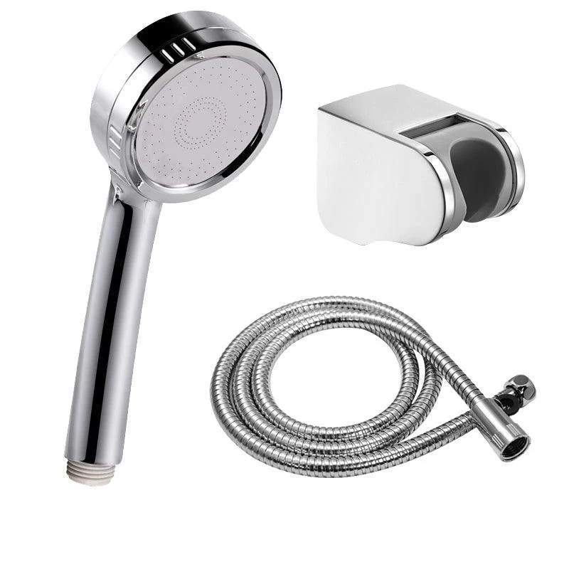 Modern Handheld Shower Head 5-Spray Patterns Chrome Round Wall-Mount Shower Head -Bathlova