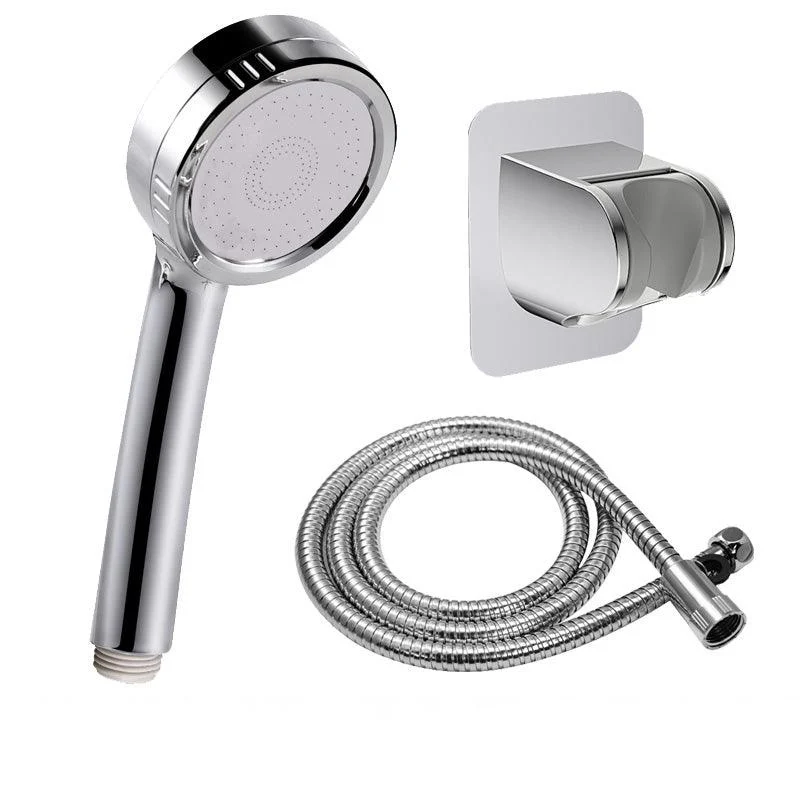 Modern Handheld Shower Head 5-Spray Patterns Chrome Round Wall-Mount Shower Head -Bathlova