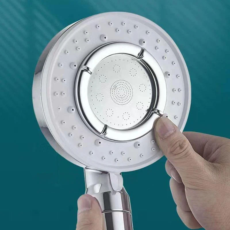 Modern Handheld Shower Head Adjustable Spray Pattern Shower Head in Stainless Steel -Bathlova