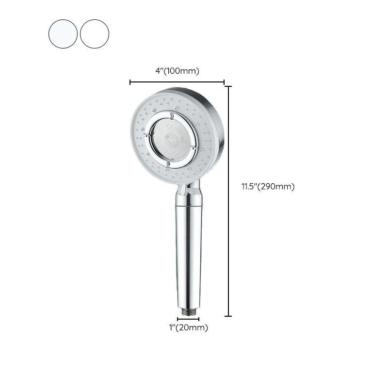 Modern Handheld Shower Head Adjustable Spray Pattern Shower Head in Stainless Steel -Bathlova