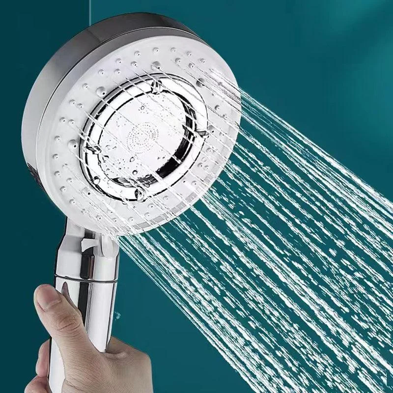 Modern Handheld Shower Head Adjustable Spray Pattern Shower Head in Stainless Steel -Bathlova