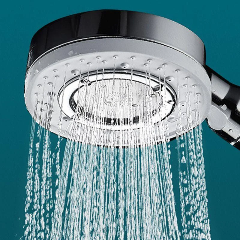 Modern Handheld Shower Head Adjustable Spray Pattern Shower Head in Stainless Steel -Bathlova