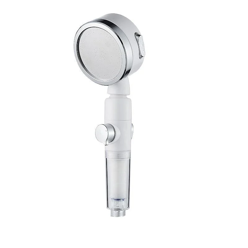 Modern Handheld Shower Head Sliver Round Standard Shower Heads -Bathlova