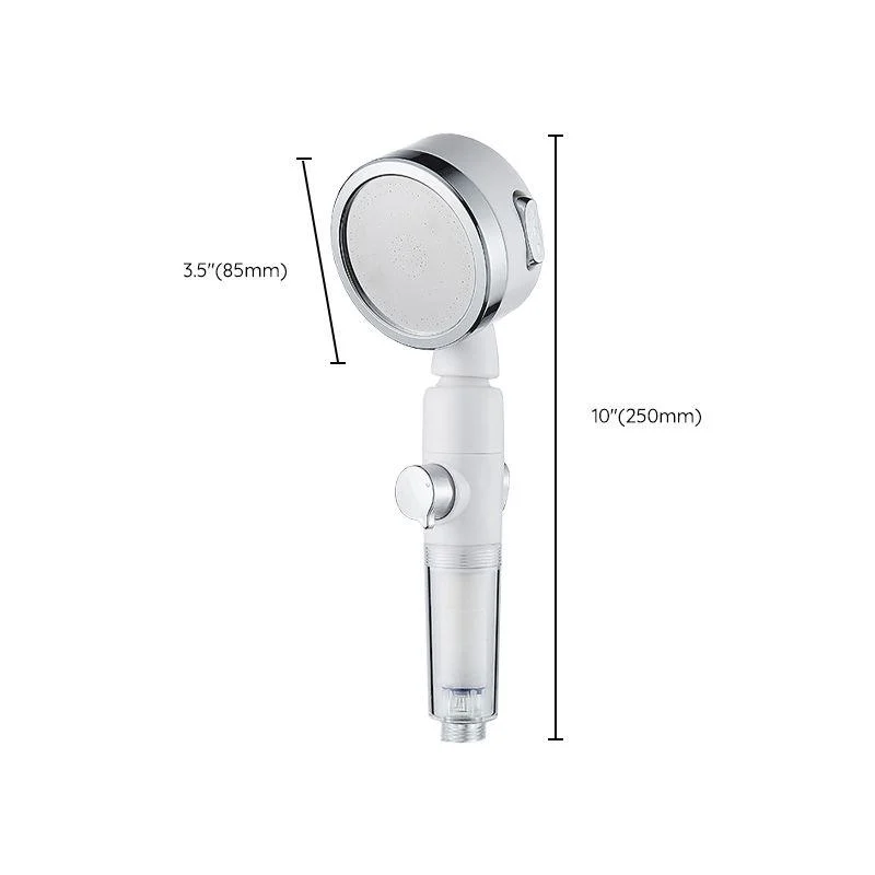 Modern Handheld Shower Head Sliver Round Standard Shower Heads -Bathlova