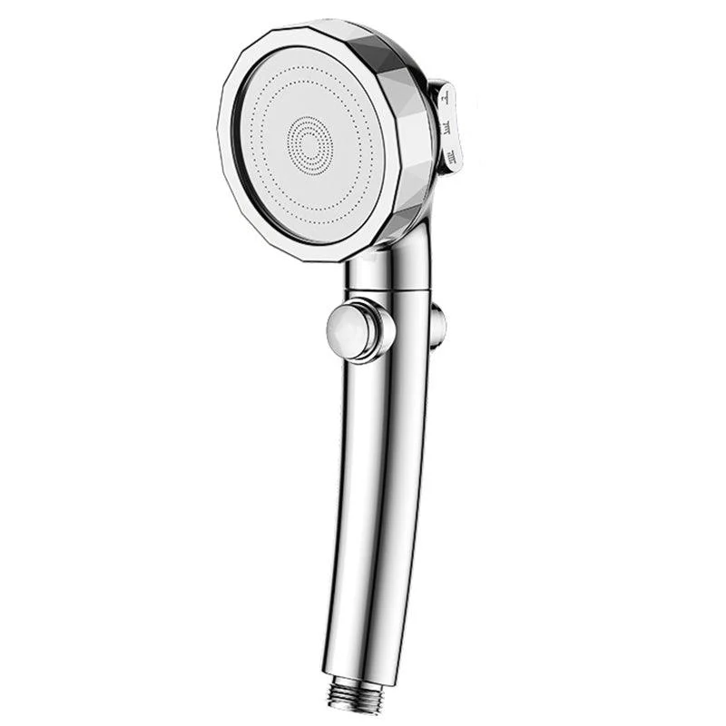 Modern Handheld Shower Head Sliver Round Standard Shower Heads -Bathlova