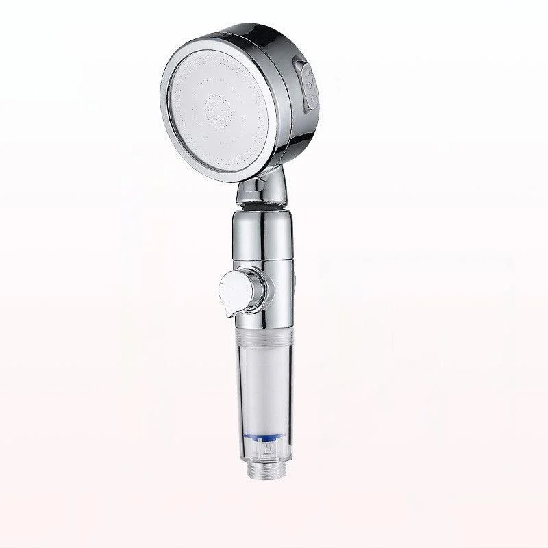 Modern Handheld Shower Head Sliver Round Standard Shower Heads -Bathlova