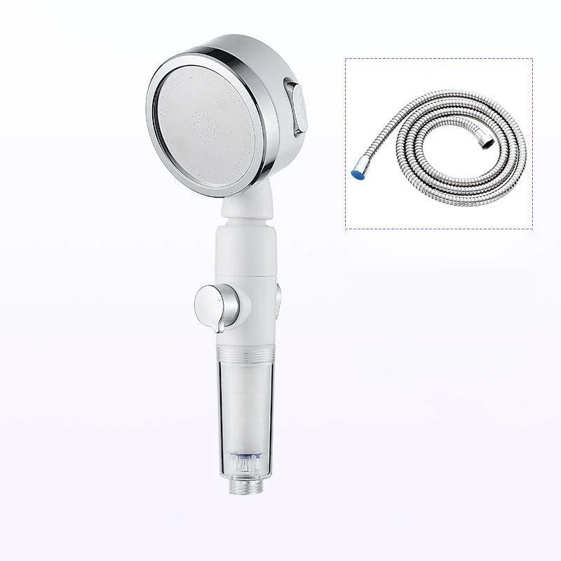 Modern Handheld Shower Head Sliver Round Standard Shower Heads -Bathlova