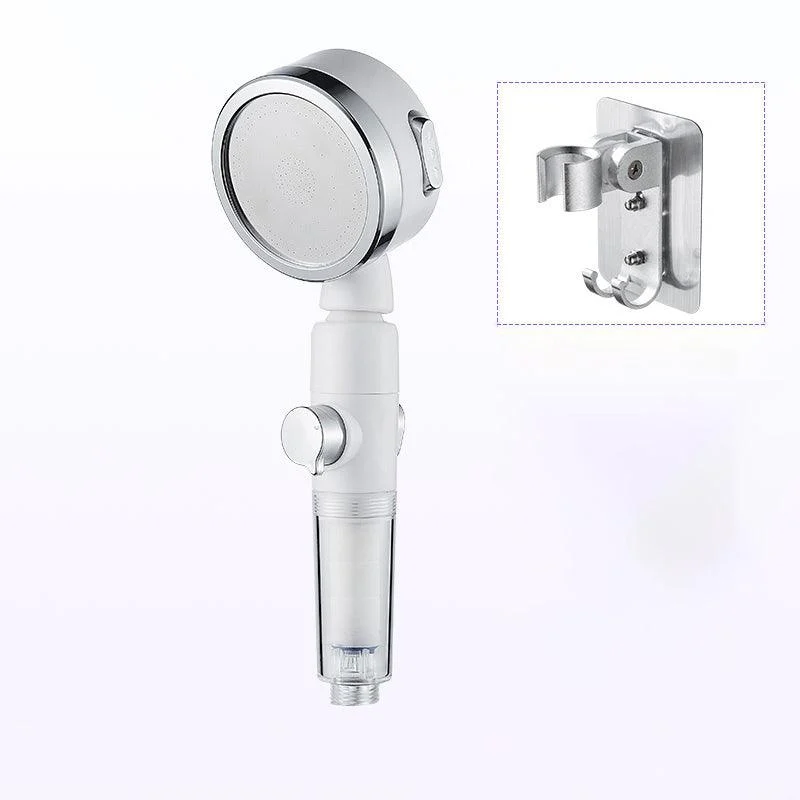 Modern Handheld Shower Head Sliver Round Standard Shower Heads -Bathlova