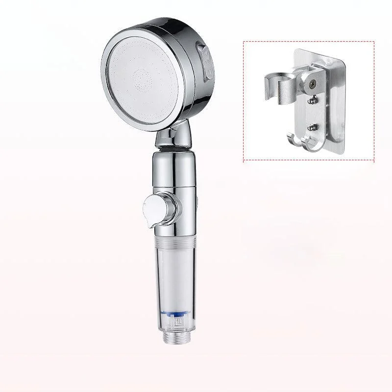 Modern Handheld Shower Head Sliver Round Standard Shower Heads -Bathlova