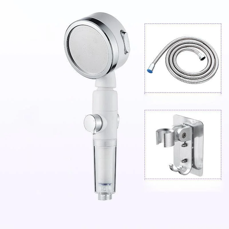 Modern Handheld Shower Head Sliver Round Standard Shower Heads -Bathlova