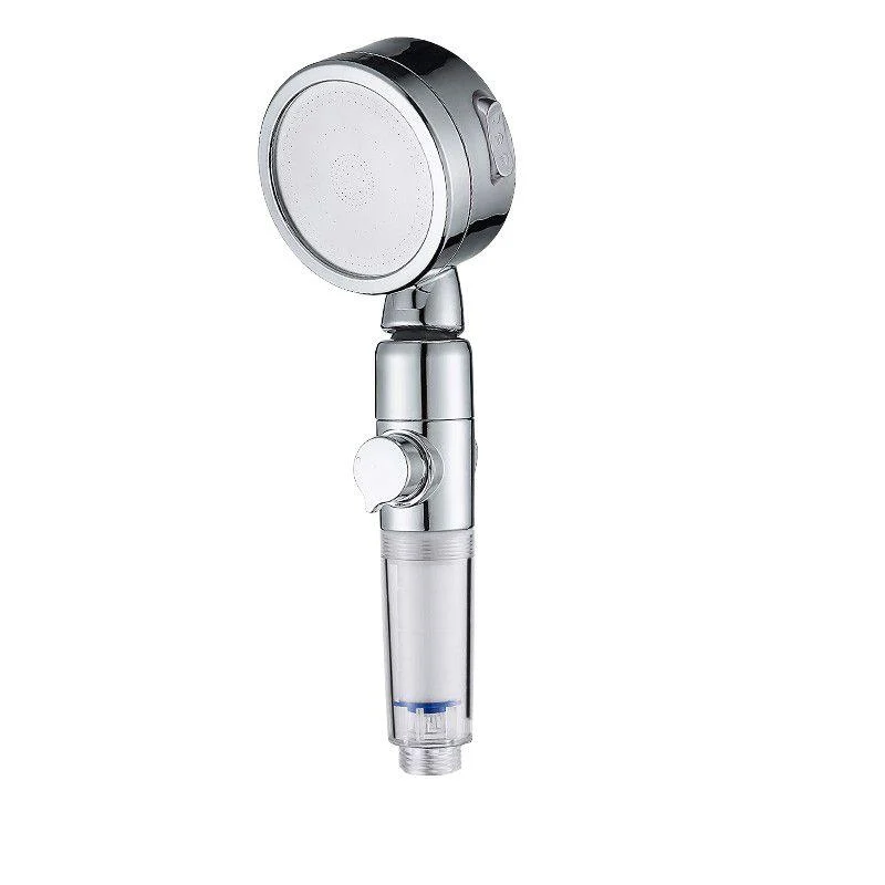 Modern Handheld Shower Head Sliver Round Standard Shower Heads -Bathlova