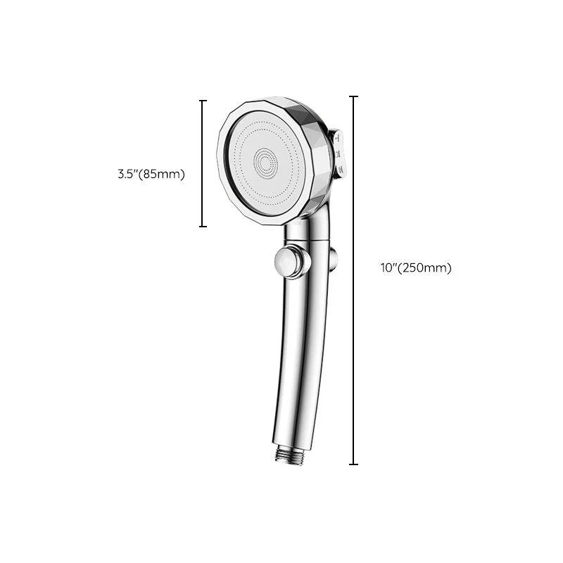 Modern Handheld Shower Head Sliver Round Standard Shower Heads -Bathlova