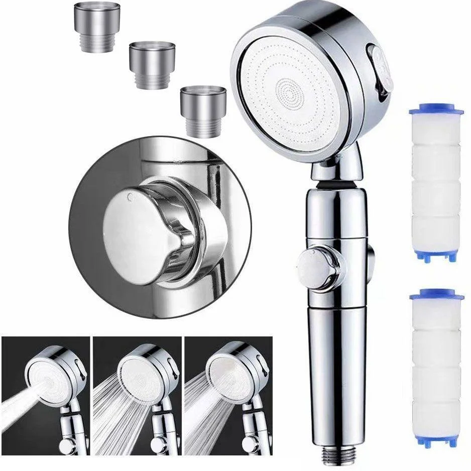 Modern Handheld Supercharged Shower Head Round 3 Setting Spray Head -Bathlova