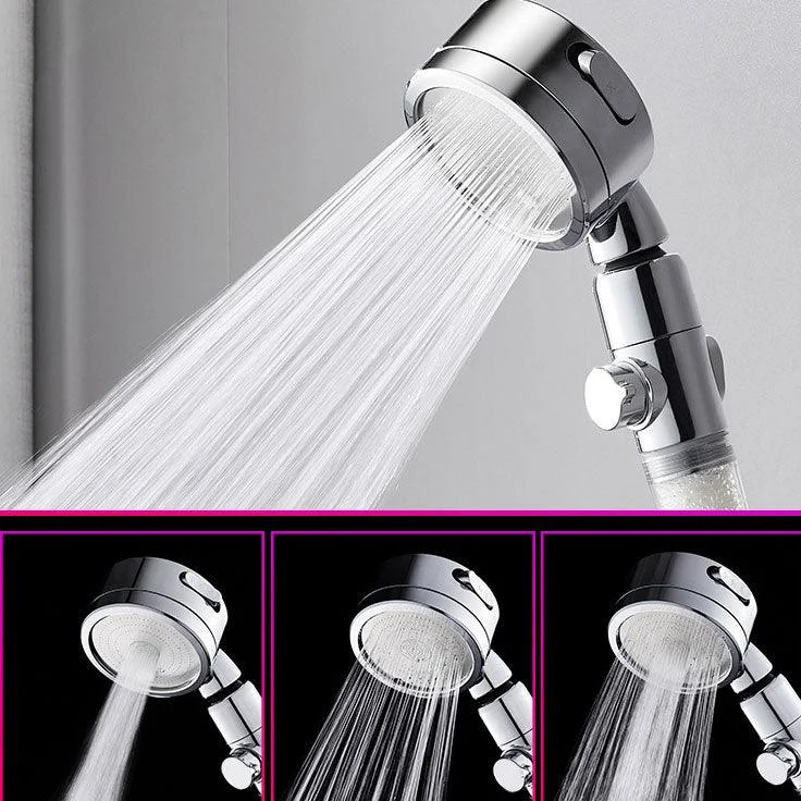 Modern Handheld Supercharged Shower Head Round 3 Setting Spray Head -Bathlova