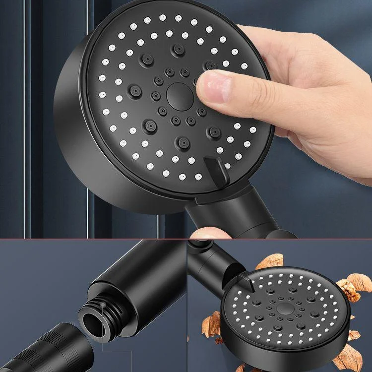 Modern Handheld Supercharged Shower Head Round Turbo Spray Head -Bathlova