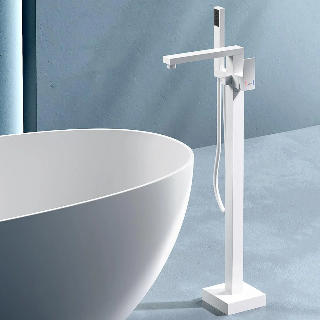 Modern High Arc Bathtub Tap Metal Single Handle Tub Tap Trim -Bathlova