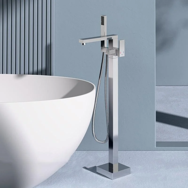 Modern High Arc Bathtub Tap Metal Single Handle Tub Tap Trim -Bathlova