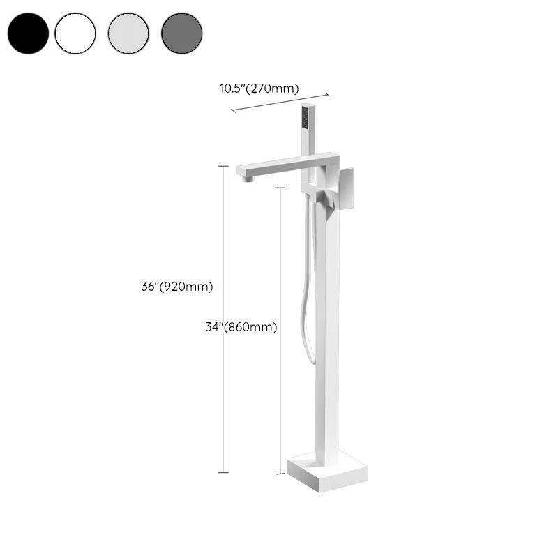 Modern High Arc Bathtub Tap Metal Single Handle Tub Tap Trim -Bathlova