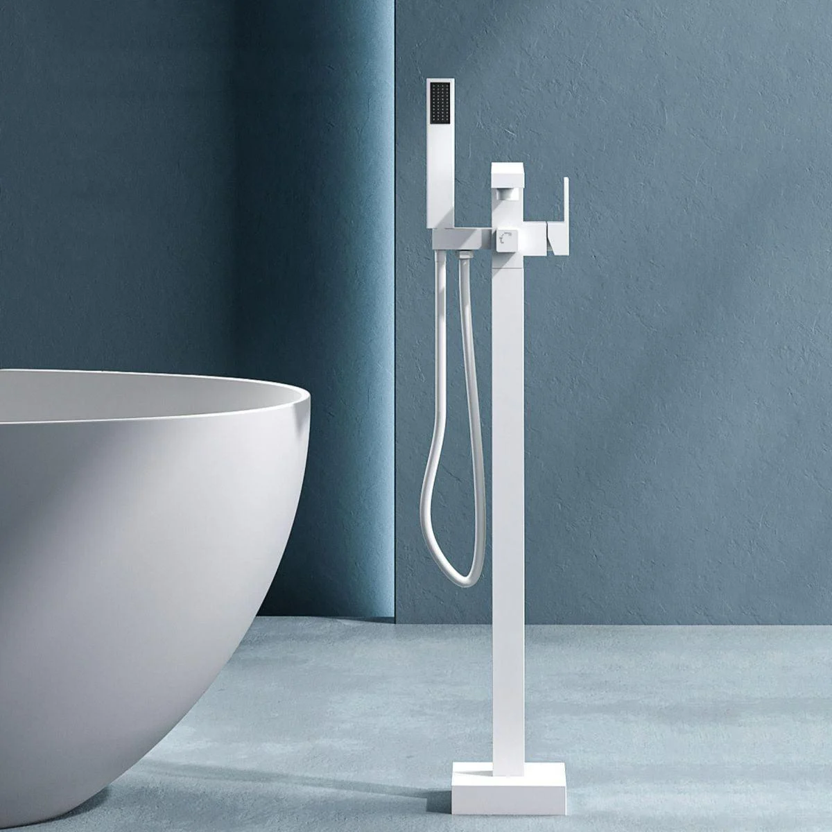 Modern High Arc Bathtub Tap Metal Single Handle Tub Tap Trim -Bathlova