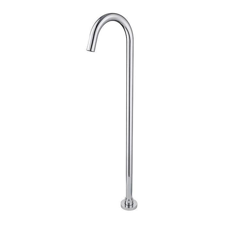 Modern High Arc Tap Floor Mounted Freestanding Tub Filler with Risers -Bathlova