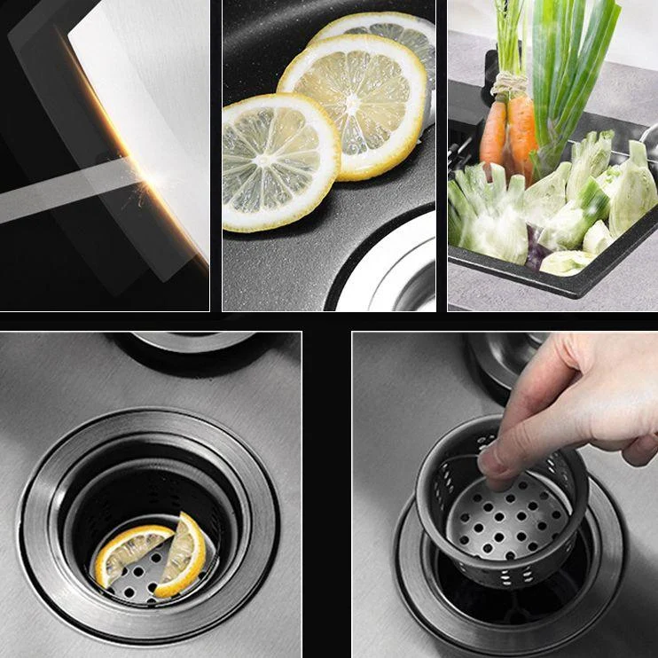 Modern Kitchen Bar Sink Stainless Steel Drain Assembly and Strainer Kitchen Sink -Bathlova