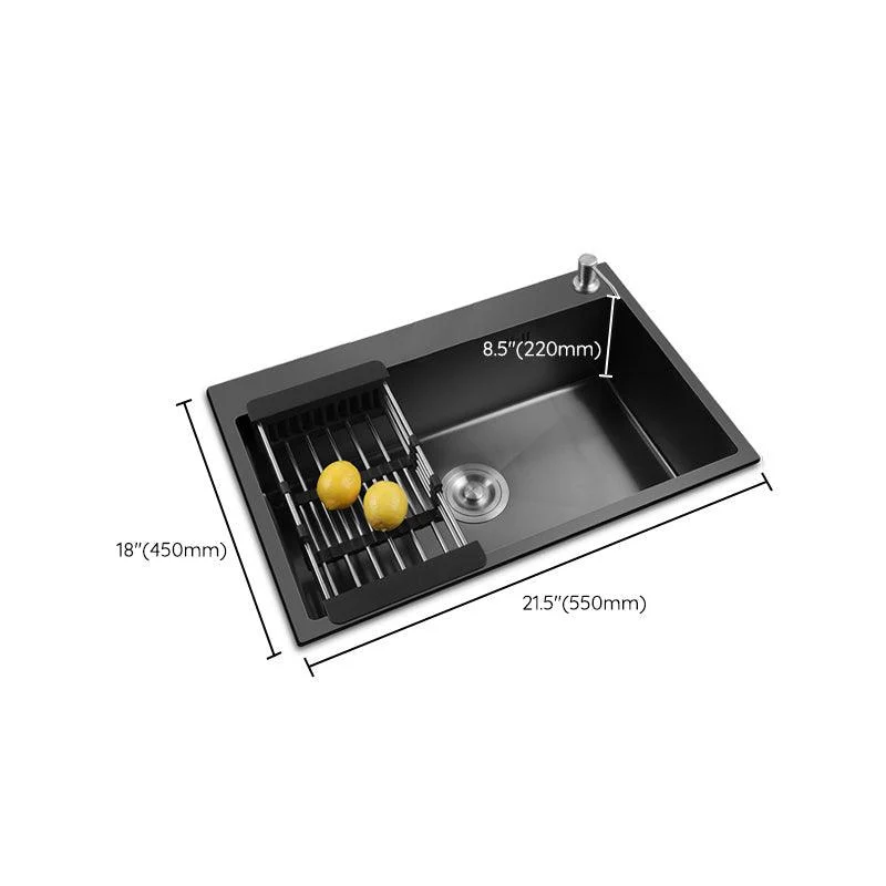 Modern Kitchen Bar Sink Stainless Steel with Basket Strainer and Tap Kitchen Sink -Bathlova