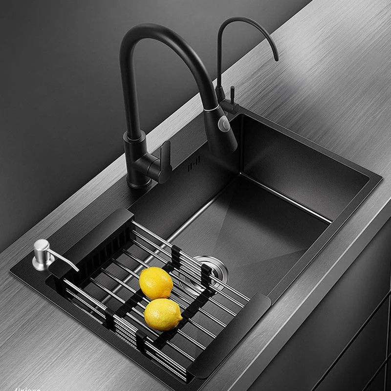 Modern Kitchen Bar Sink Stainless Steel with Basket Strainer and Tap Kitchen Sink -Bathlova