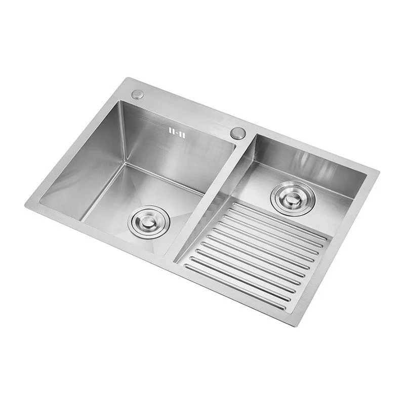 Modern Kitchen Sink Stainless Steel Double Sink with Accessories and Tap Workstation -Bathlova