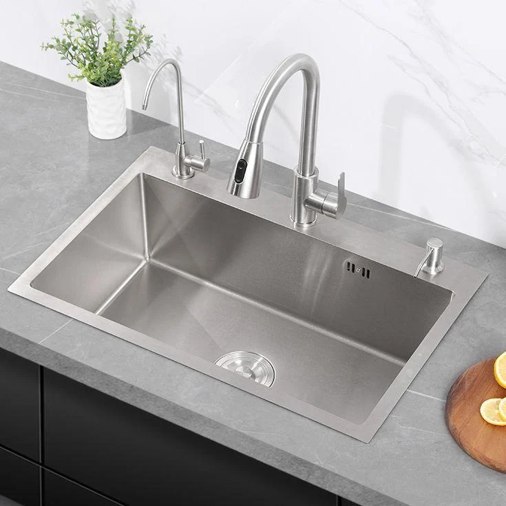 Modern Kitchen Sink Stainless Steel Kitchen Sink with Drain Strainer Kit -Bathlova