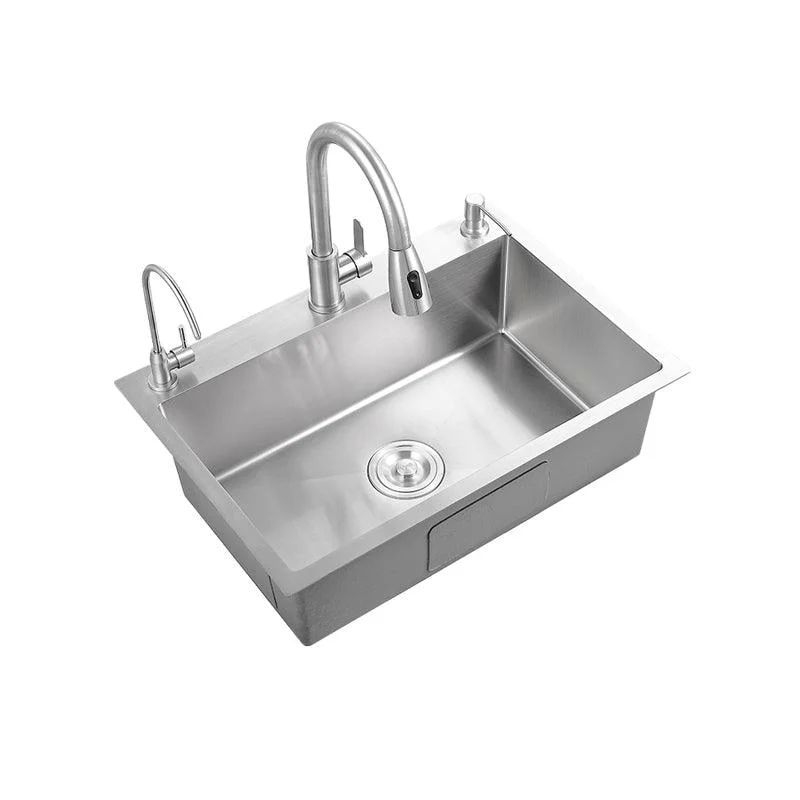 Modern Kitchen Sink Stainless Steel Kitchen Sink with Drain Strainer Kit -Bathlova