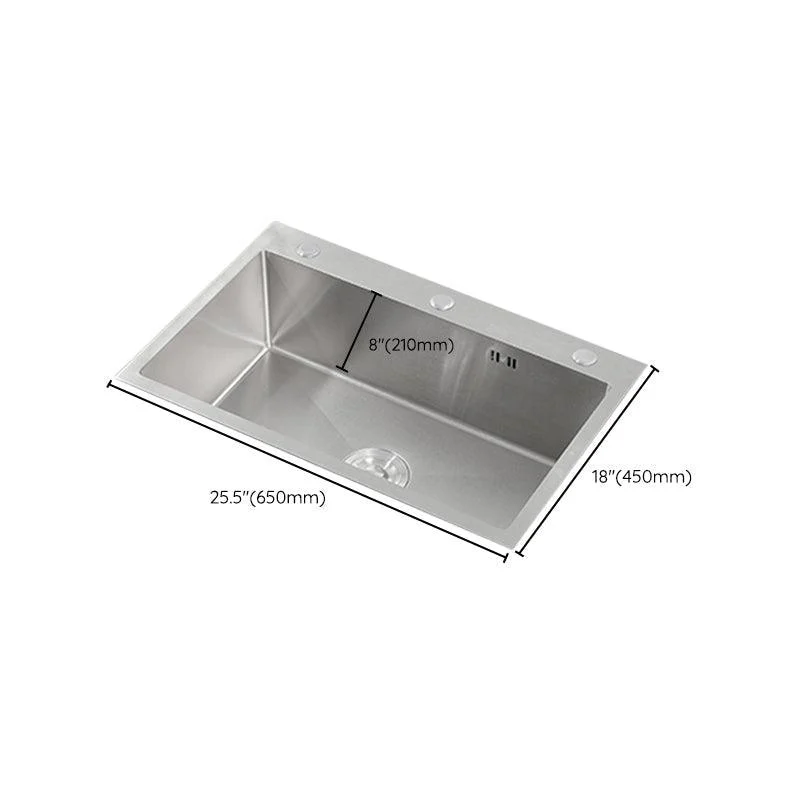 Modern Kitchen Sink Stainless Steel Kitchen Sink with Drain Strainer Kit -Bathlova