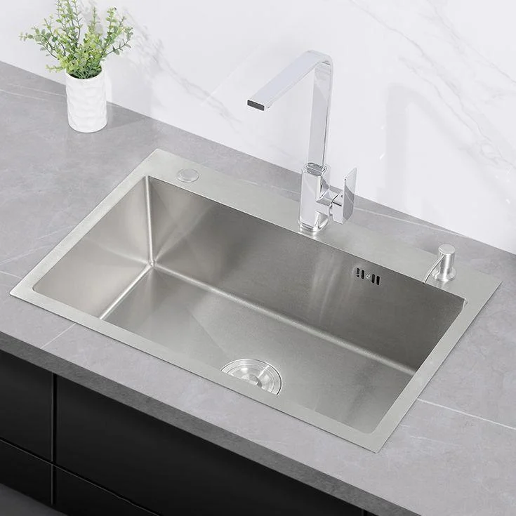 Modern Kitchen Sink Stainless Steel Kitchen Sink with Drain Strainer Kit -Bathlova