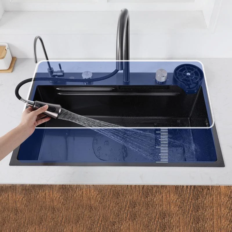 Modern Kitchen Sink Stainless Steel Noise-cancelling Drop-In Kitchen Sink with Tap -Bathlova