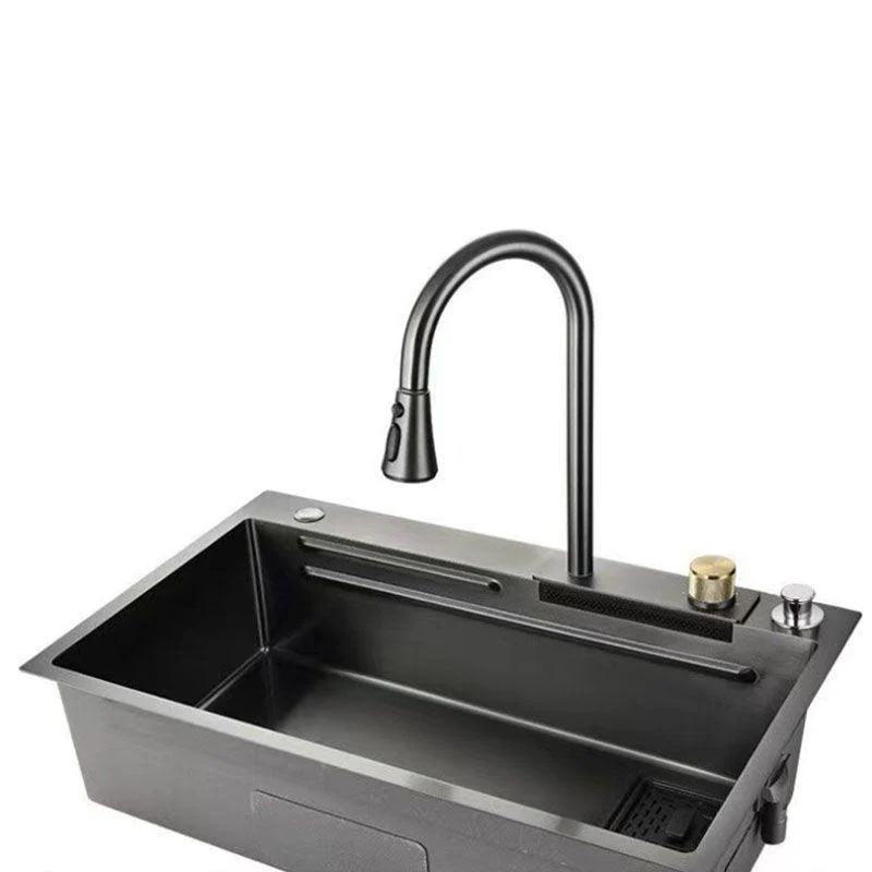 Modern Kitchen Sink Stainless Steel with Accessories and Tap Bar Prep Sink -Bathlova