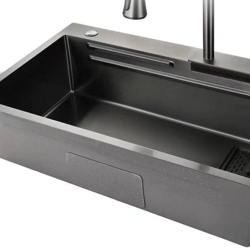 Modern Kitchen Sink Stainless Steel with Accessories and Tap Bar Prep Sink -Bathlova