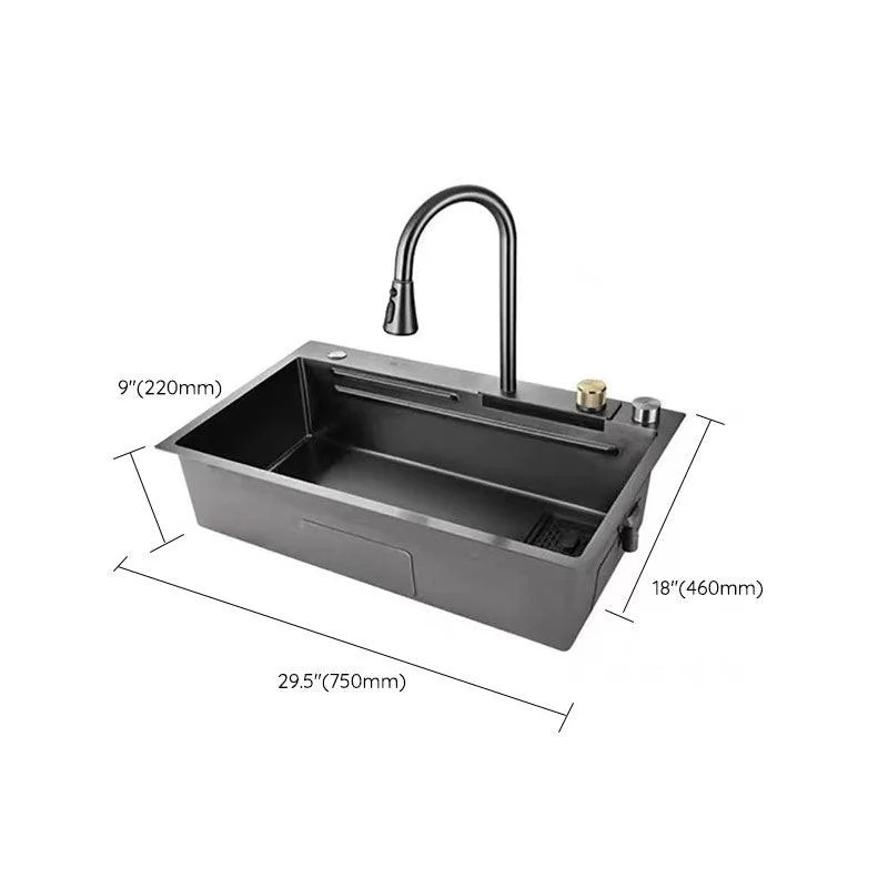 Modern Kitchen Sink Stainless Steel with Accessories and Tap Bar Prep Sink -Bathlova