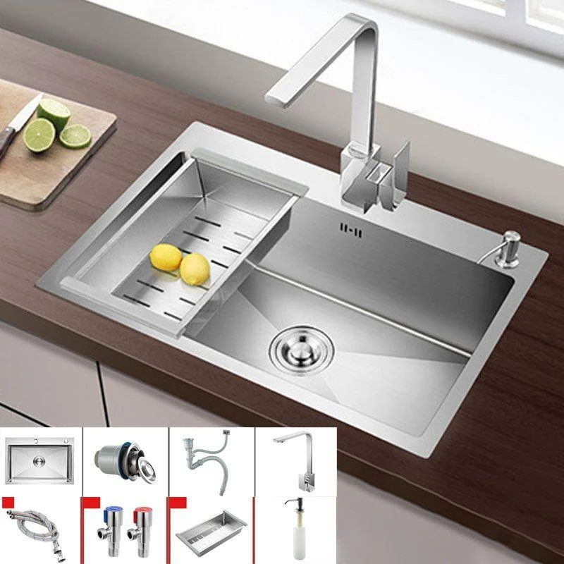 Modern Kitchen Sink Stainless Steel with Accessories and Tap Kitchen Bar Sink -Bathlova