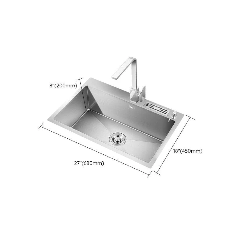 Modern Kitchen Sink Stainless Steel with Accessories and Tap Kitchen Bar Sink -Bathlova