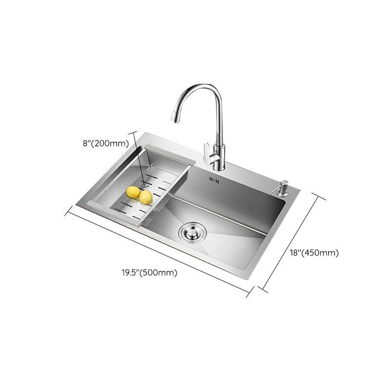 Modern Kitchen Sink Stainless Steel with Accessories and Tap Kitchen Bar Sink -Bathlova