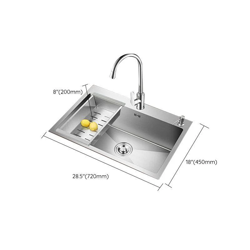 Modern Kitchen Sink Stainless Steel with Accessories and Tap Kitchen Bar Sink -Bathlova