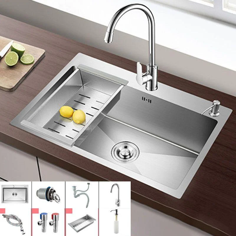 Modern Kitchen Sink Stainless Steel with Accessories and Tap Kitchen Bar Sink -Bathlova