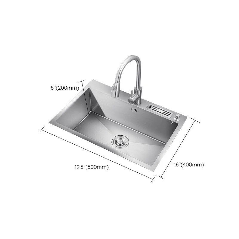 Modern Kitchen Sink Stainless Steel with Accessories and Tap Kitchen Bar Sink -Bathlova