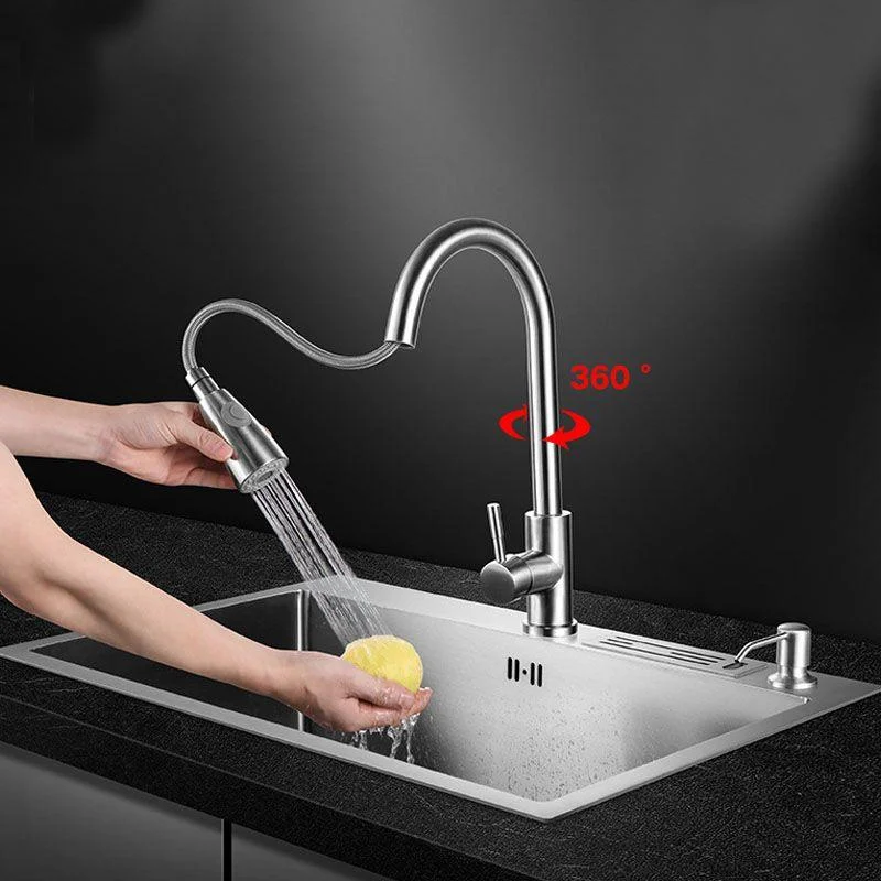 Modern Kitchen Sink Stainless Steel with Accessories and Tap Kitchen Bar Sink -Bathlova