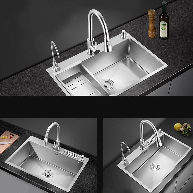 Modern Kitchen Sink Stainless Steel with Accessories and Tap Kitchen Bar Sink -Bathlova