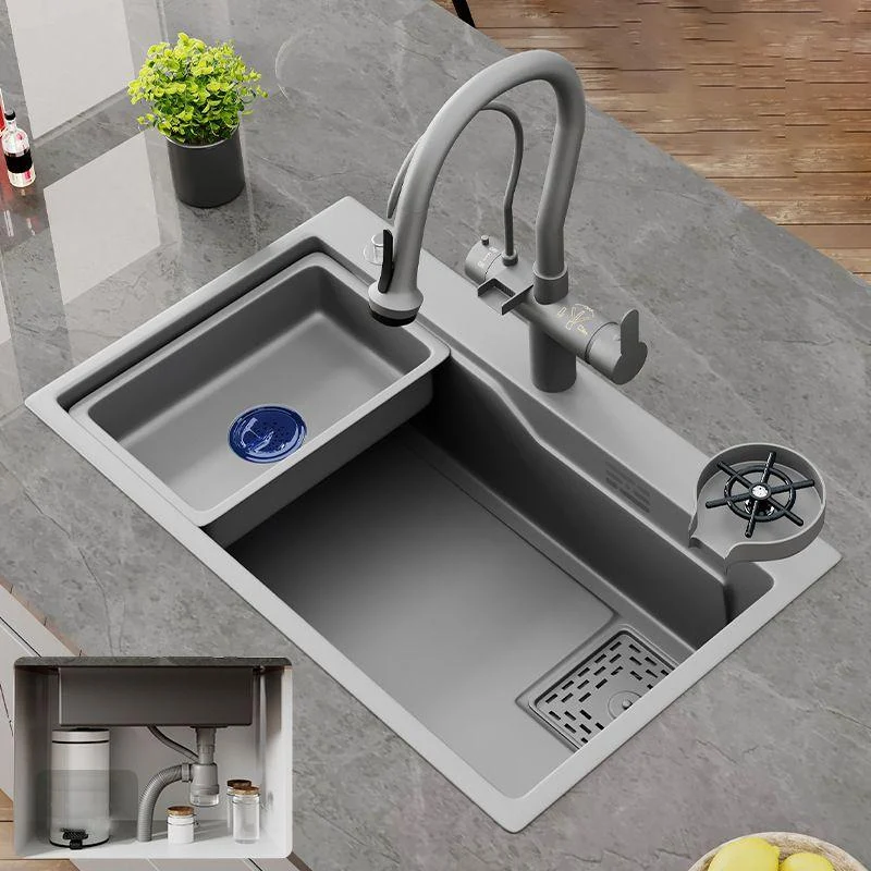 Modern Kitchen Sink Stainless Steel with Accessories and Tap Top-Mount Kitchen Bar Sink -Bathlova