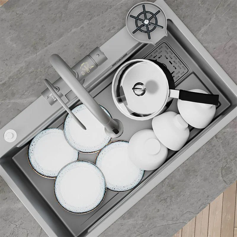 Modern Kitchen Sink Stainless Steel with Accessories and Tap Top-Mount Kitchen Bar Sink -Bathlova