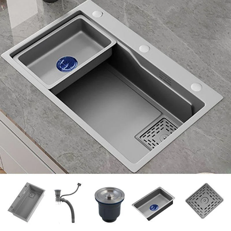 Modern Kitchen Sink Stainless Steel with Accessories and Tap Top-Mount Kitchen Bar Sink -Bathlova